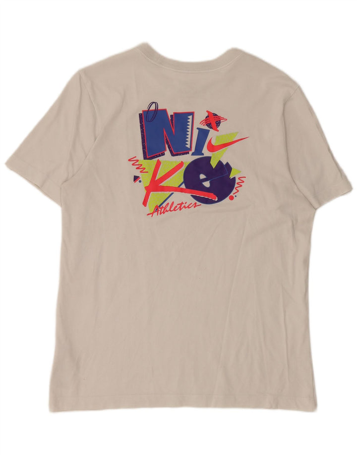 Camiseta Nike Masculina Dri Fit Graphic Top Médio Algodão Branco