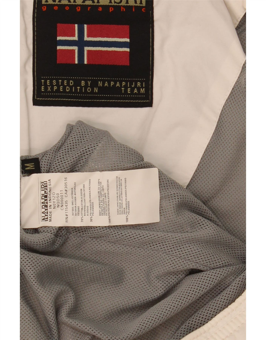 Jaqueta bomber masculina NAPAPIJRI Reino Unido 38 algodão branco médio