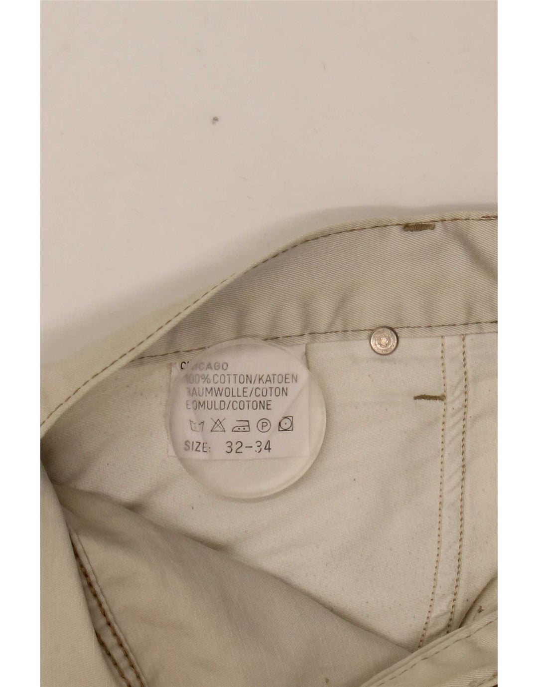 Lee Mens Chicago Straight Jeans W32 L27 Off White Algodão