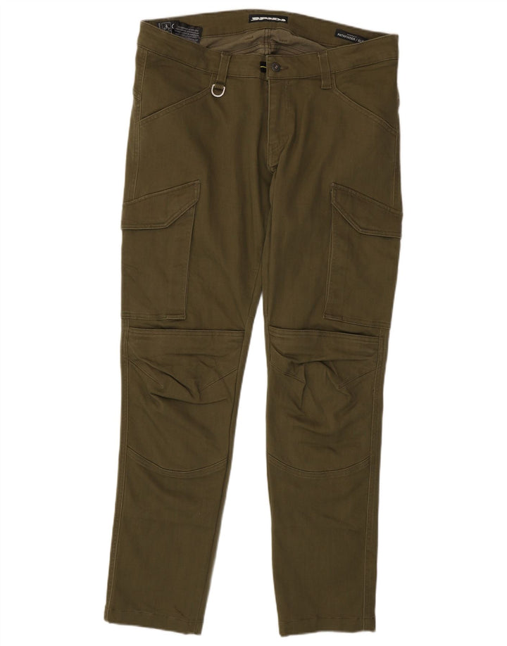 Calça cargo slim masculina Spidi W36 L33 algodão cáqui