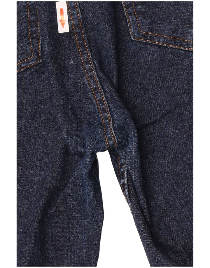 Jeans femininos Ralph Lauren Bootcut EUA 12 grandes W32 L30 algodão azul marinho