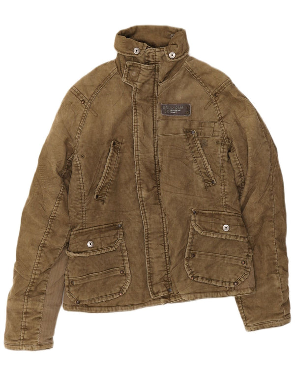 Jaqueta masculina de veludo G-Star UK 36 poliéster cáqui pequeno