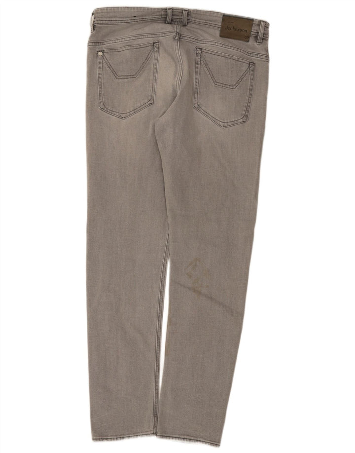 Jeans masculinos Jeckerson Slim W34 L31 algodão cinza
