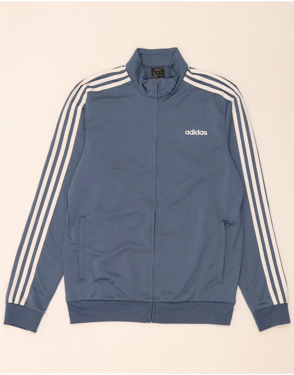 Adidas Mens Tracksuit Top Jacket Médio Azul Marinho Poliéster