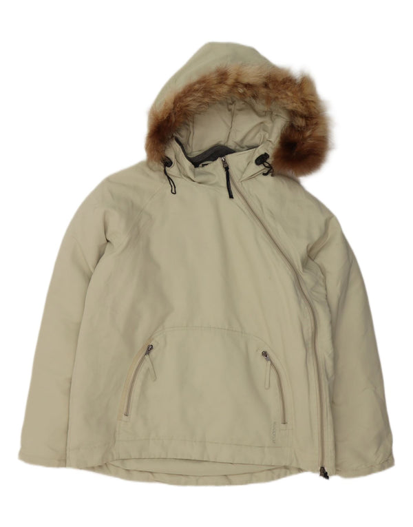 Jaqueta feminina acolchoada com capuz Woolrich UK 18 XL verde nylon