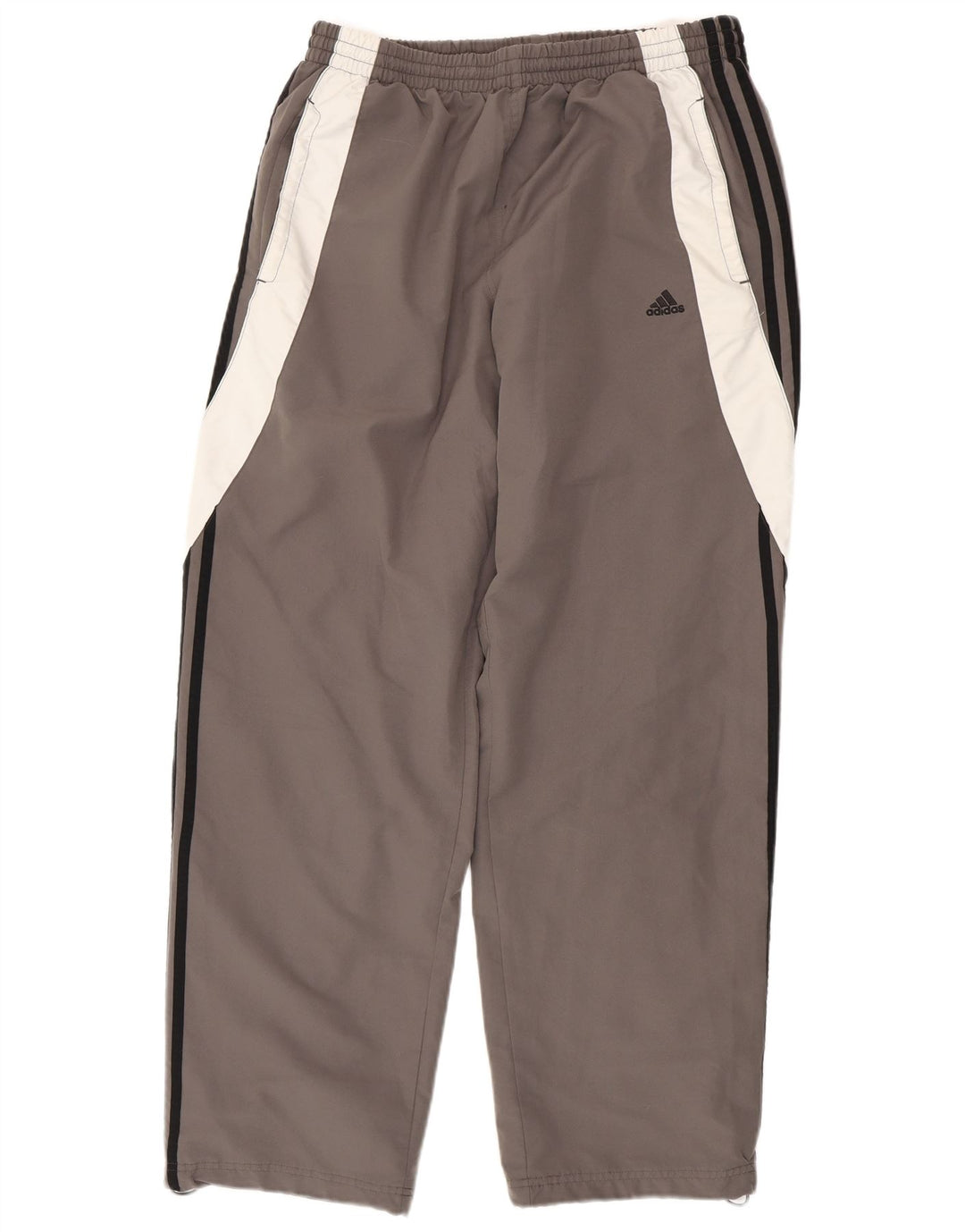 Calça de treino masculina ADIDAS grande cinza colorblock poliéster