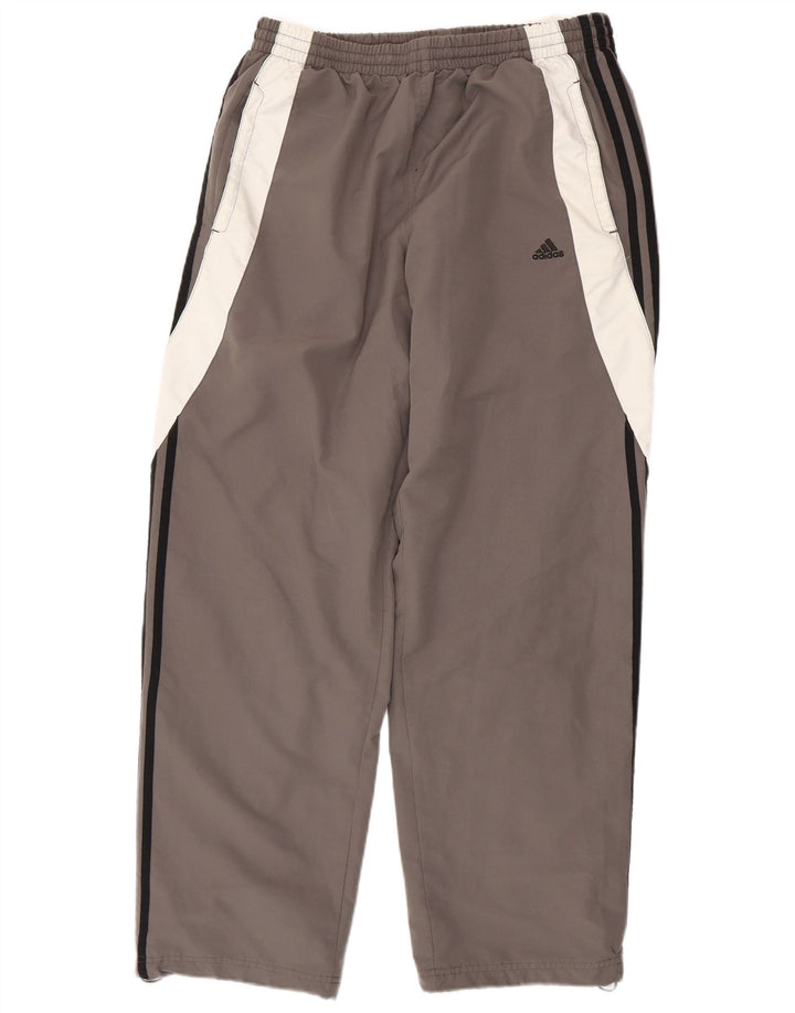 Calça de treino masculina ADIDAS grande cinza colorblock poliéster