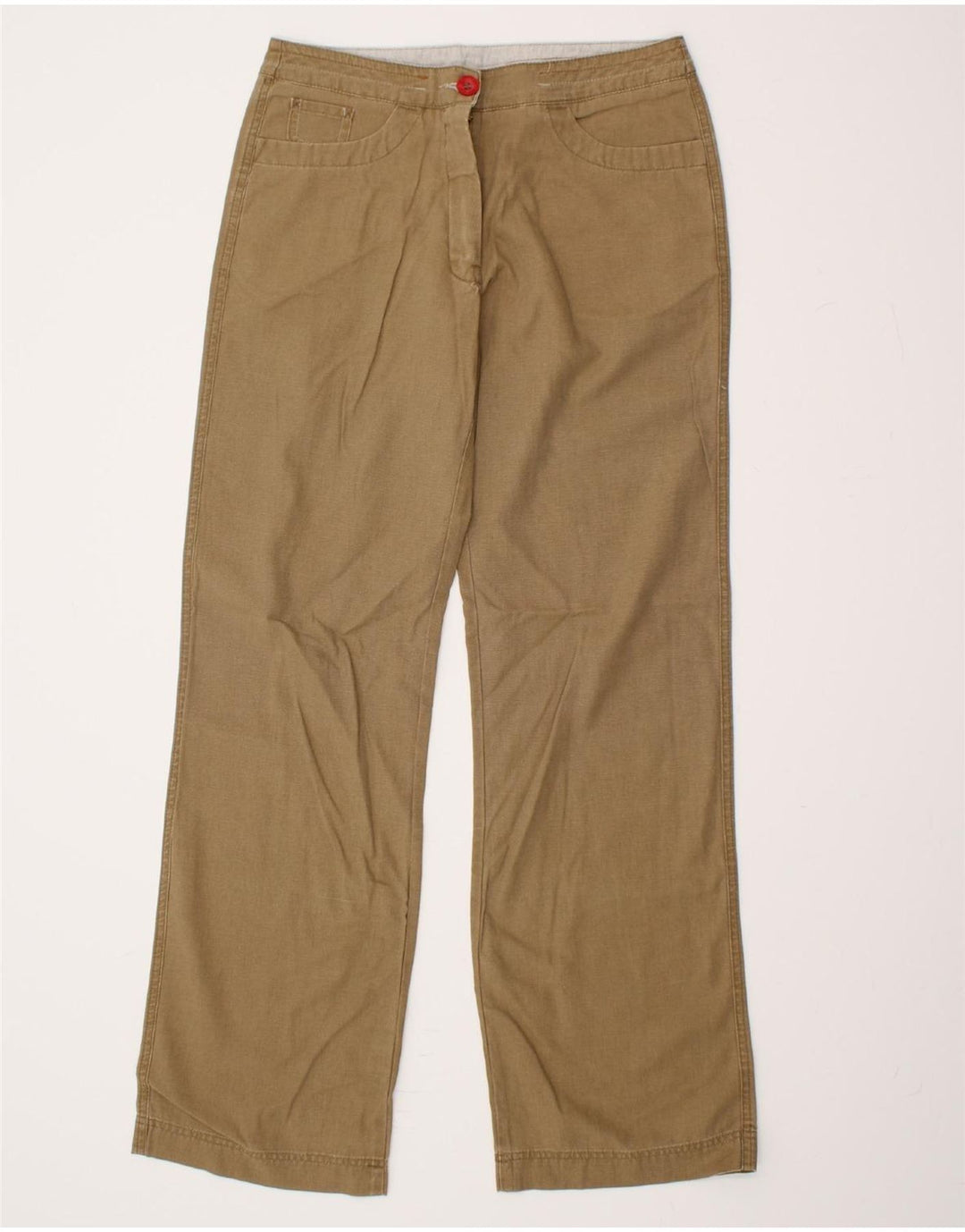 MURPHY & NYE Womens Straight Casual Trousers W31 L32 Brown Cotton Vintage Murphy & Nye and Second-Hand Murphy & Nye from Messina Hembry 