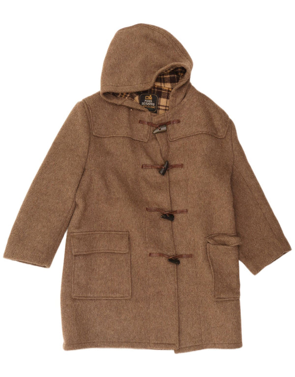 Casaco Duffle Feminino Oversized com Capuz Four Seasons Reino Unido 18 XL Lã Bege