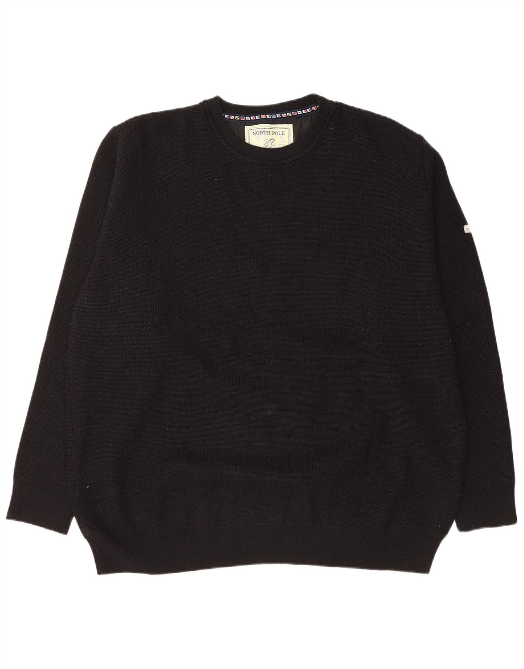 Suéter masculino com gola redonda NORTH POLE 2XL lã preta