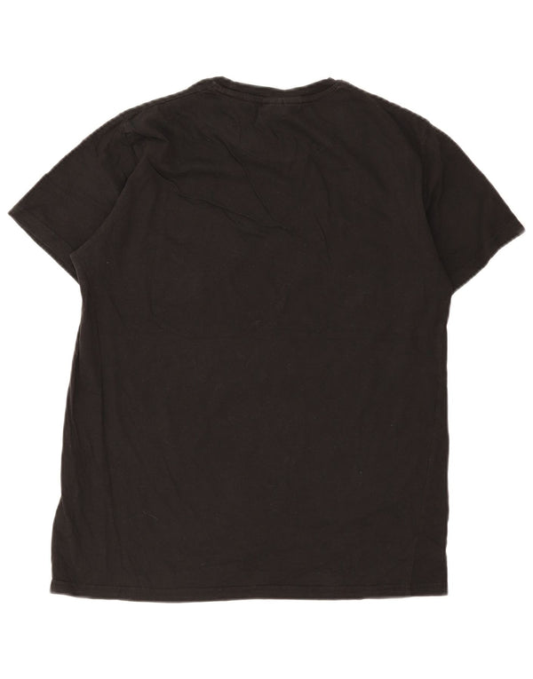 Pierre Cardin Mens T-Shirt Top Medium Black Cotton