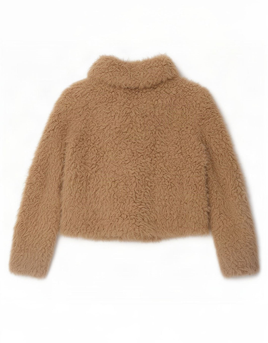 Zara Mulher Teddy Bear Bomber Jacket Reino Unido 14 Médio Bege