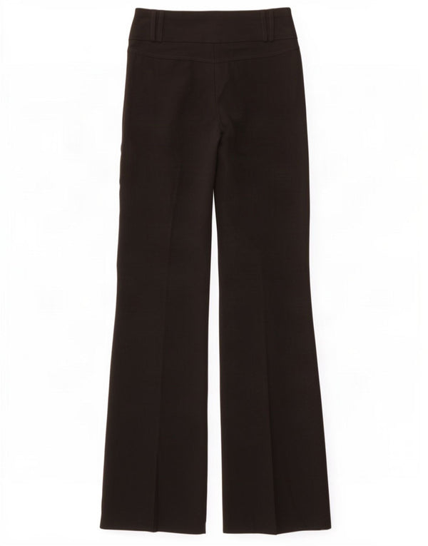 Calça casual feminina Topshop Bootcut Reino Unido 8 pequena W28 L35 poliéster preto
