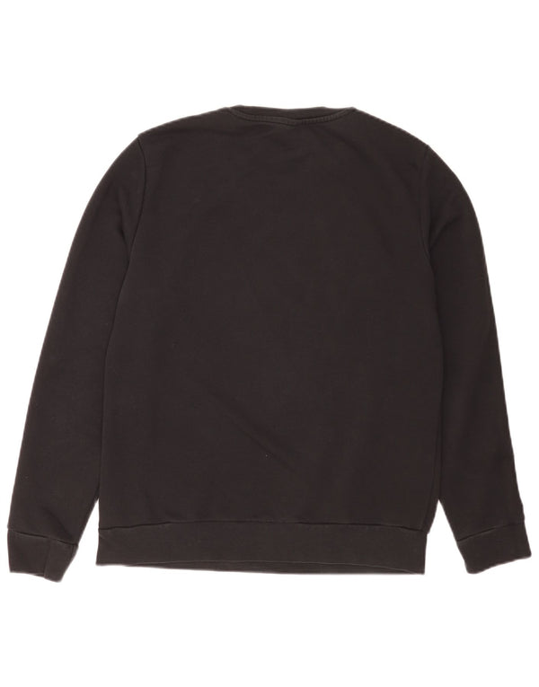 Adidas feminino gráfico moletom jumper reino unido 12/14 médio preto esportivo