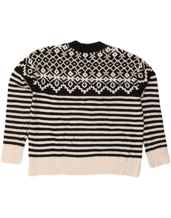 Suéter feminino Marks & Spencer com gola redonda Reino Unido 14 médio preto