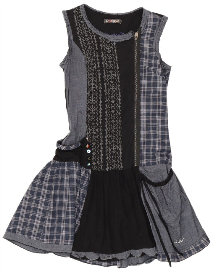 Vestido feminino Desigual cintura baixa UE 38 médio azul marinho patchwork