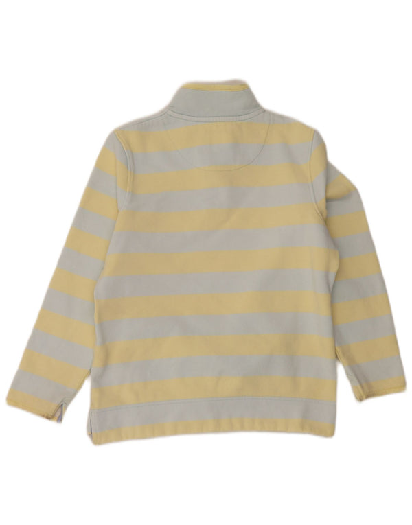 Crew Clothing moletom feminino Jumper UK 8 pequeno listrado amarelo