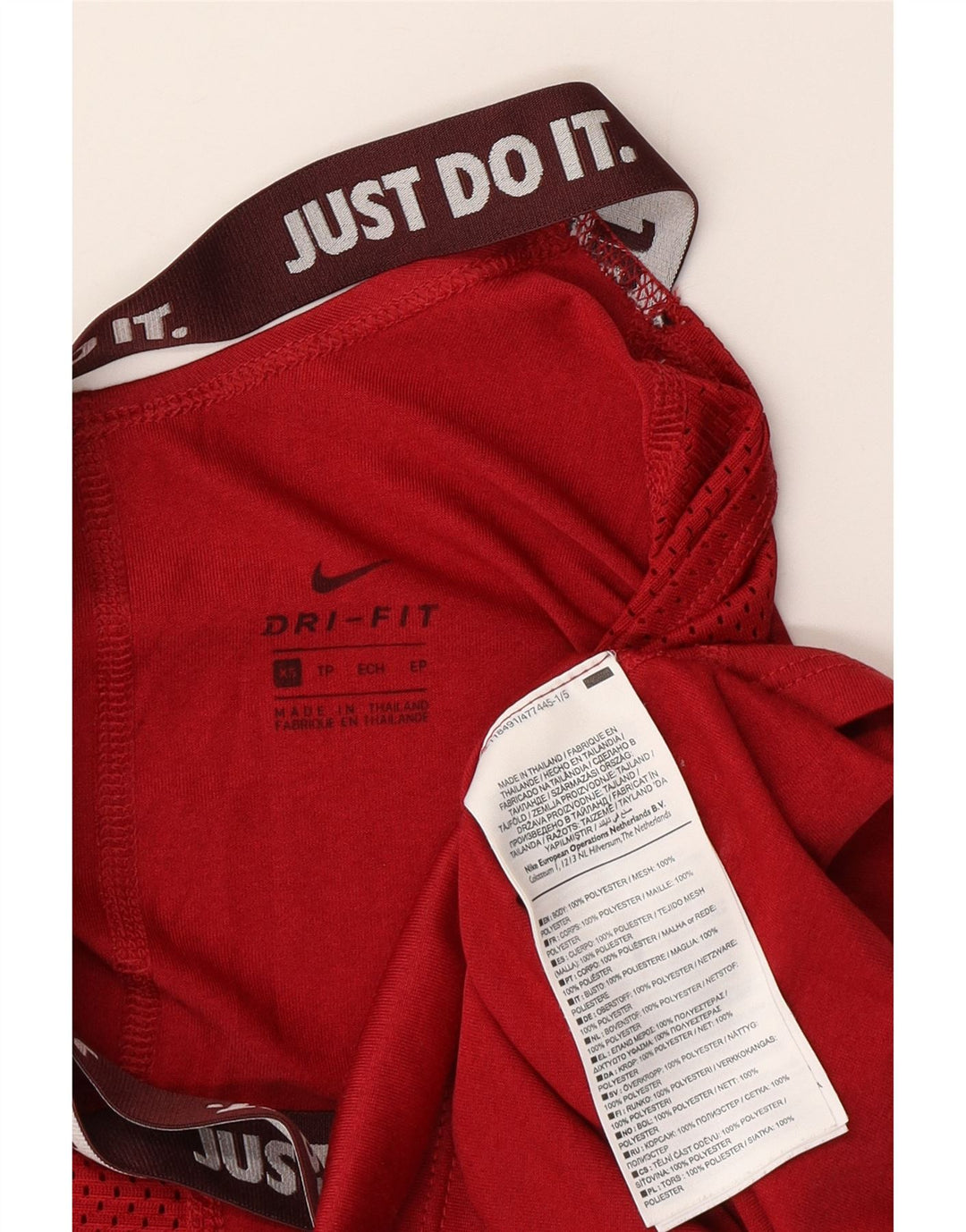 Nike Womens Dri Fit Graphic Vest Top UK 6 XS Red Polyester