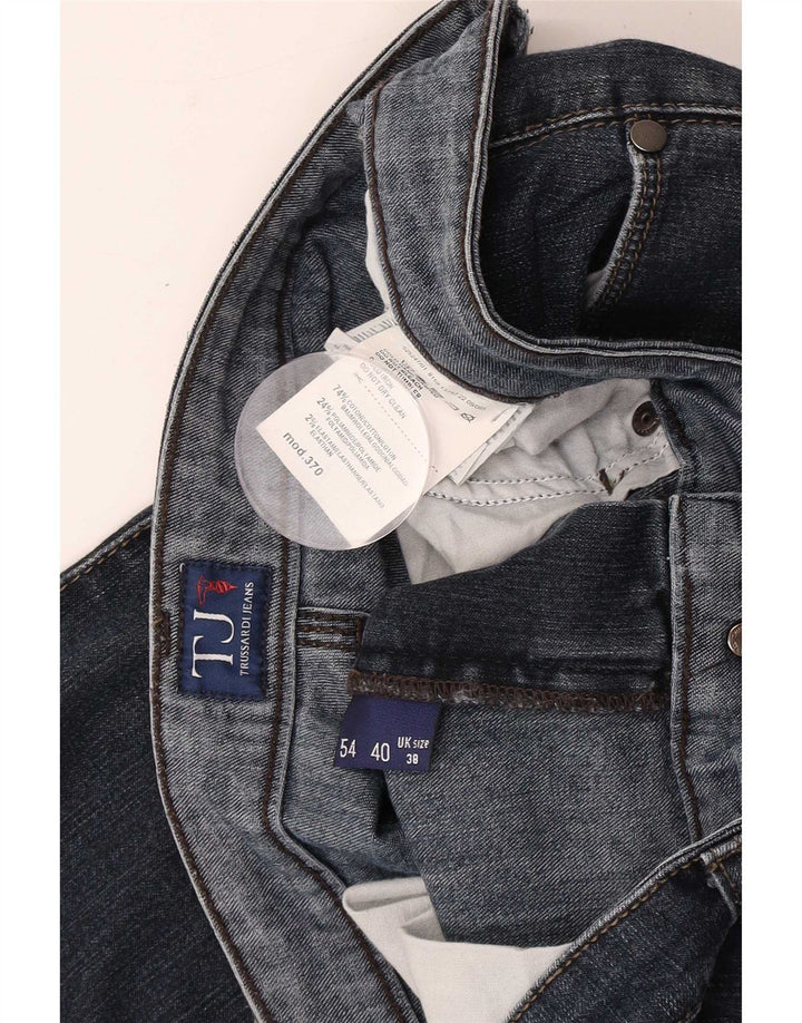 Trussardi Mens Slim Jeans W38 L34 Azul Algodão