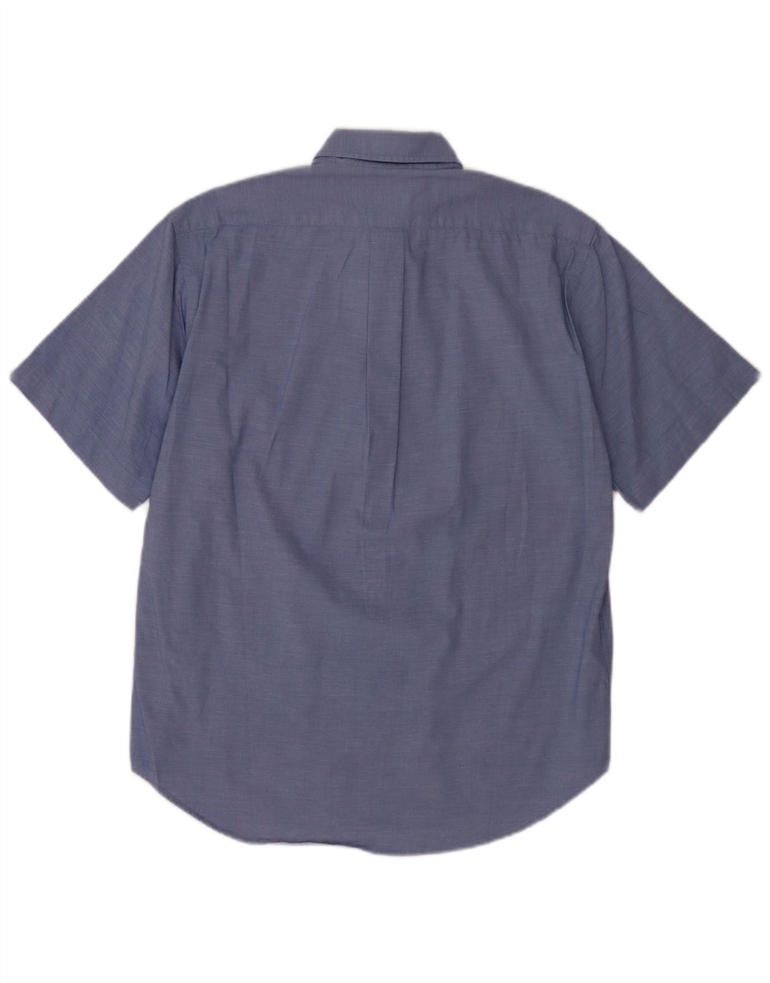 Camisa masculina Boggi Milano de manga curta azul médio algodão