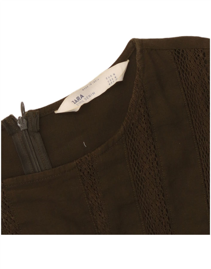 Macacão feminino Zara UK 14 médio cáqui