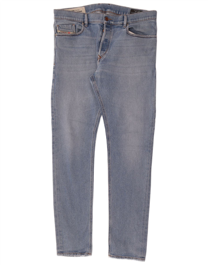 Diesel Mens Slim Jeans W34 L34 Azul Algodão