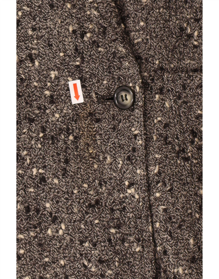 Jaqueta blazer feminina VALENTINO com peito duplo IT 44 cinza médio manchado