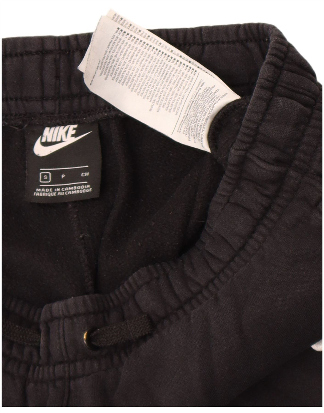 Nike Mens Treino Calças Joggers Pequeno Algodão Preto