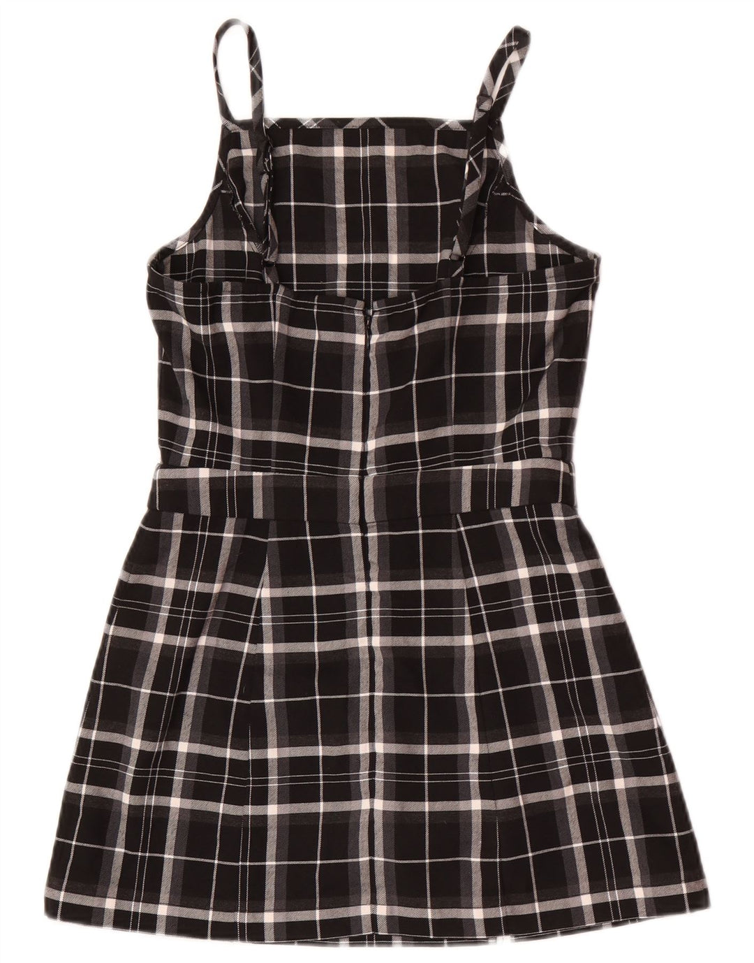 Vestido avental feminino Superdry UK 8 poliéster xadrez preto pequeno