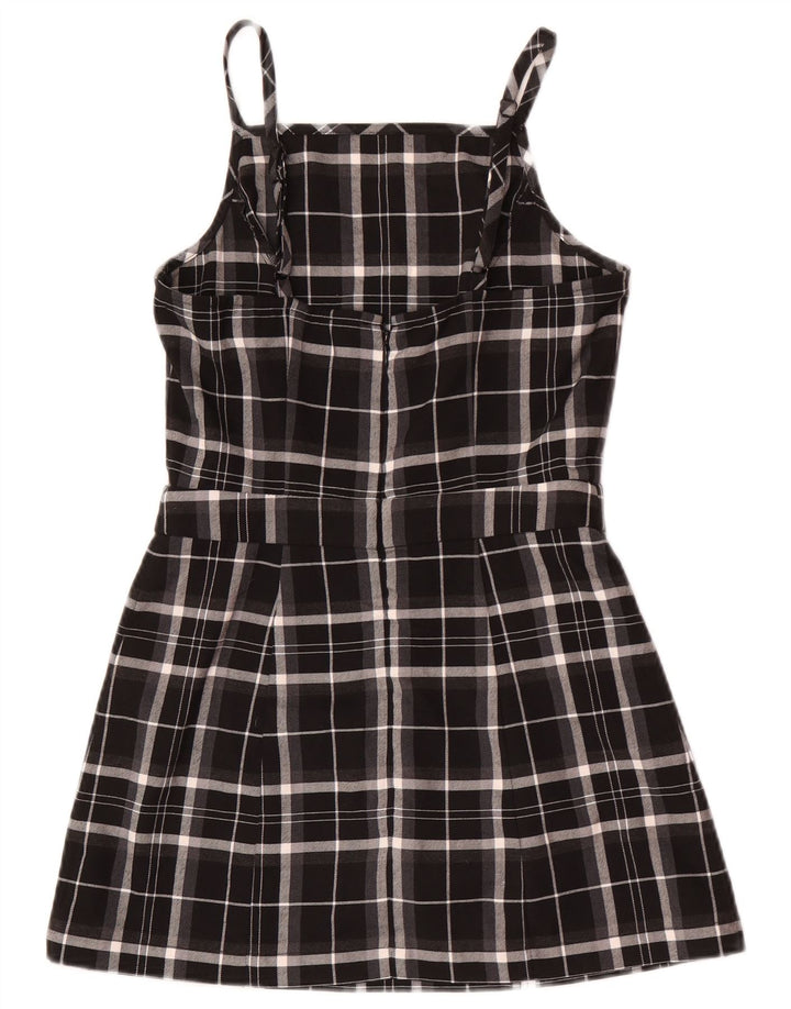 Vestido avental feminino Superdry UK 8 poliéster xadrez preto pequeno