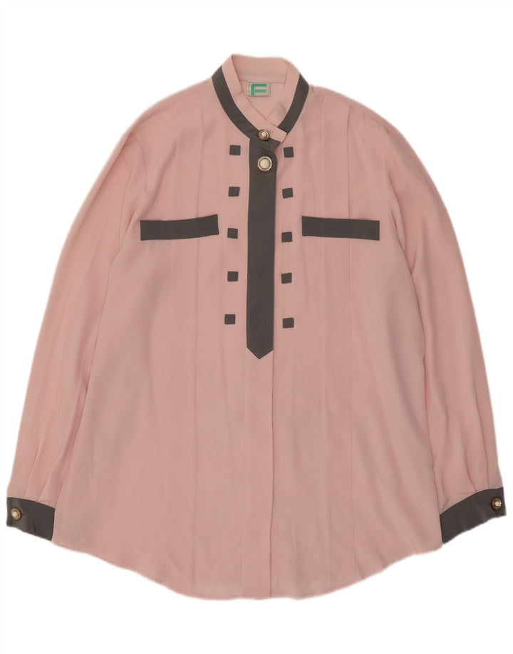 Blusa feminina Frankenwalder EU 42 grande bloco colorido rosa poliéster