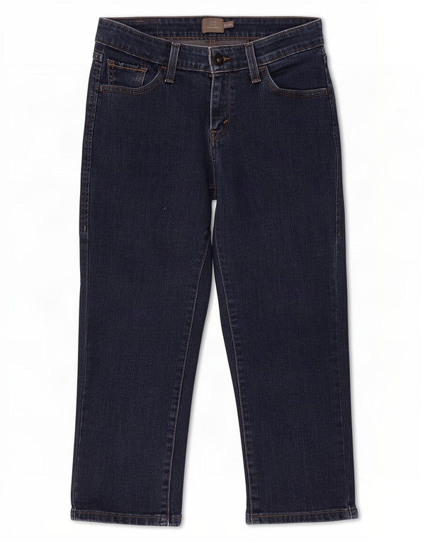 Jeans Levi's feminino Demi Curve Capri US 2 XS W26 L21 azul marinho algodão