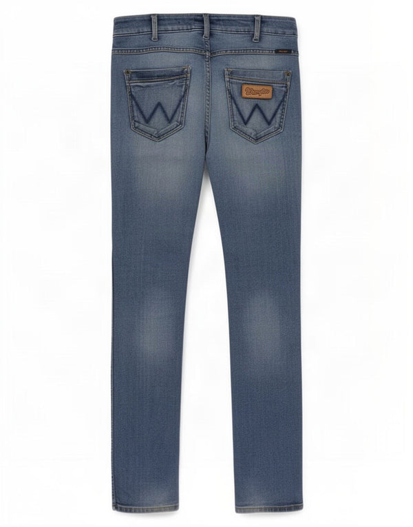 Wrangler Masculino Skanders Slim Jeans W32 L34 Azul Algodão