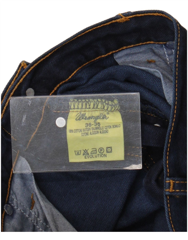 Wrangler Masculino Evolution Straight Jeans W36 L32 Azul Marinho Algodão
