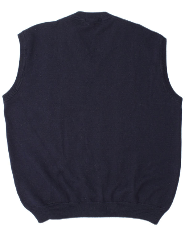 Regata masculina Frank Alexs com colete IT 58 2XL lã listrada azul marinho