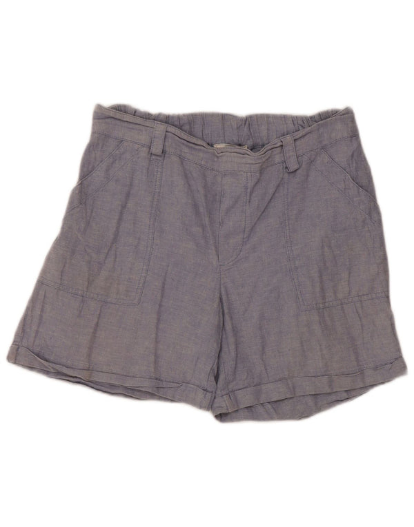 Shorts casuais femininos Fat Face UK 10 pequenos W30 linho azul