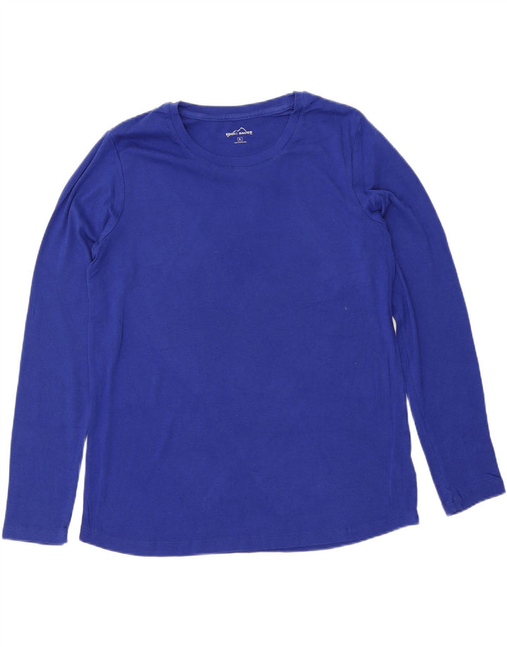 EDDIE BAUER Top masculino manga comprida XL algodão azul