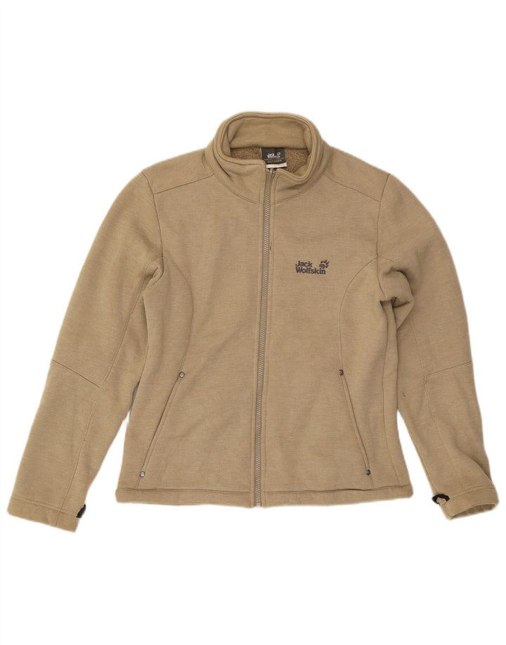 Jack Wolfskin Womens Liner Tracksuit Top Jacket Reino Unido 12/14 Médio Bege