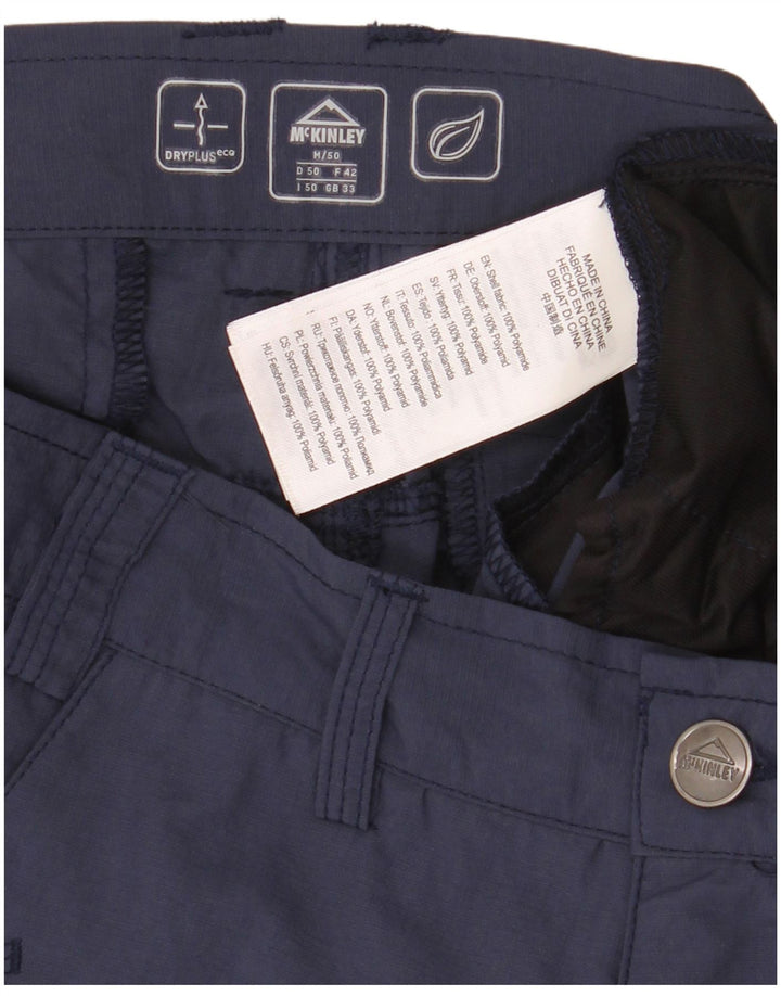 Shorts cargo masculino McKinley W33 médio azul marinho poliamida