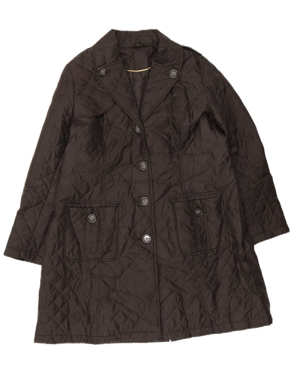 Sobretudo acolchoado feminino Marks & Spencer UK 18 XL poliéster preto