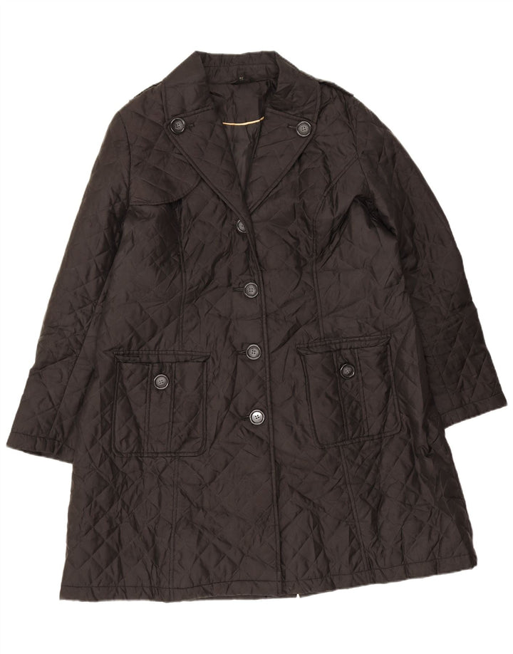 Sobretudo acolchoado feminino Marks & Spencer UK 18 XL poliéster preto