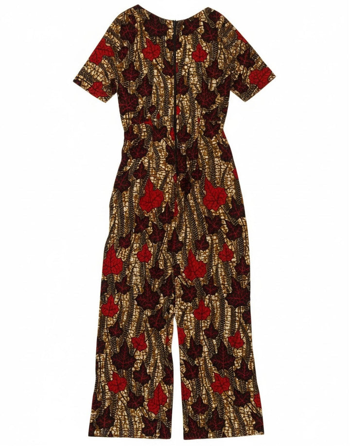 Macacão feminino vintage UK 12 médio floral multicolorido