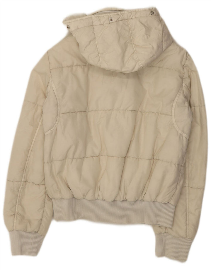 Jaqueta acolchoada com capuz para mulheres Gas IT 44 Medium Off White Polyamide