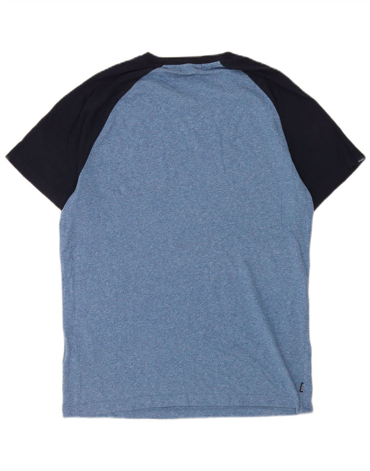 Camiseta masculina Superdry Top grande algodão colorblock azul