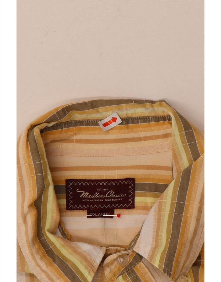 Camisa masculina Marlboro Classics 2XL listrada amarela