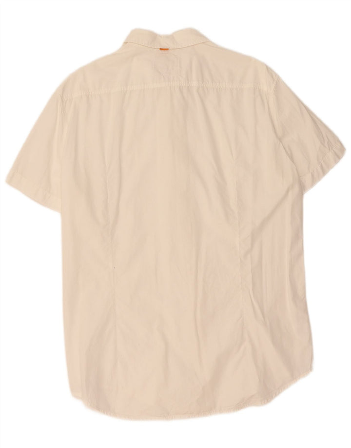 Camisa masculina de manga curta HUGO BOSS XL algodão branco