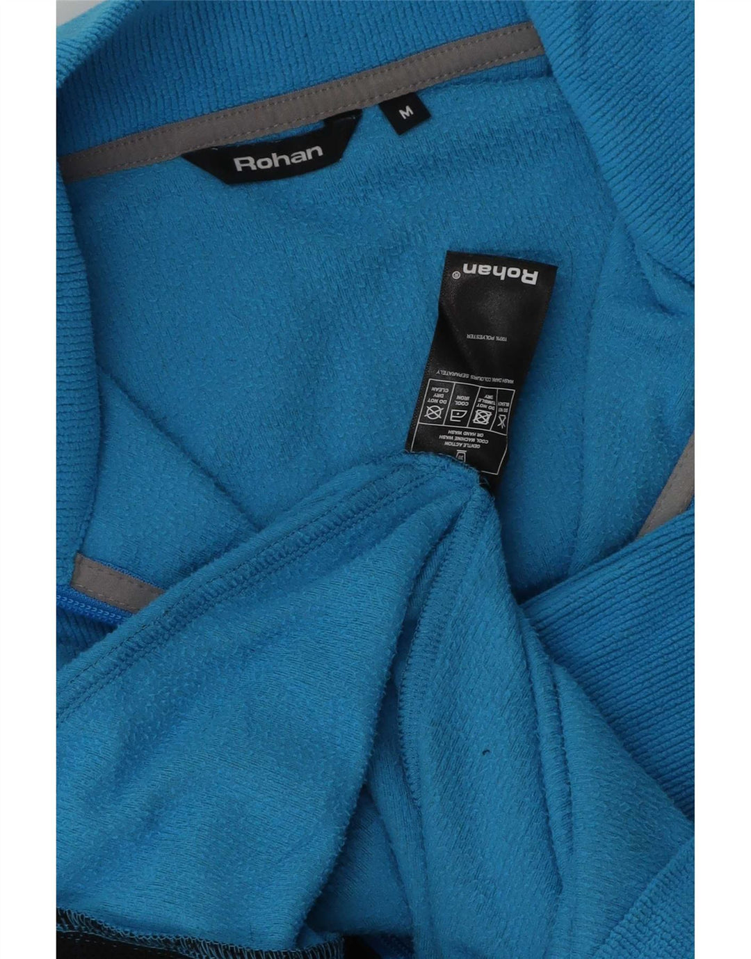 Jaqueta de lã masculina Rohan UK 38 poliéster azul médio