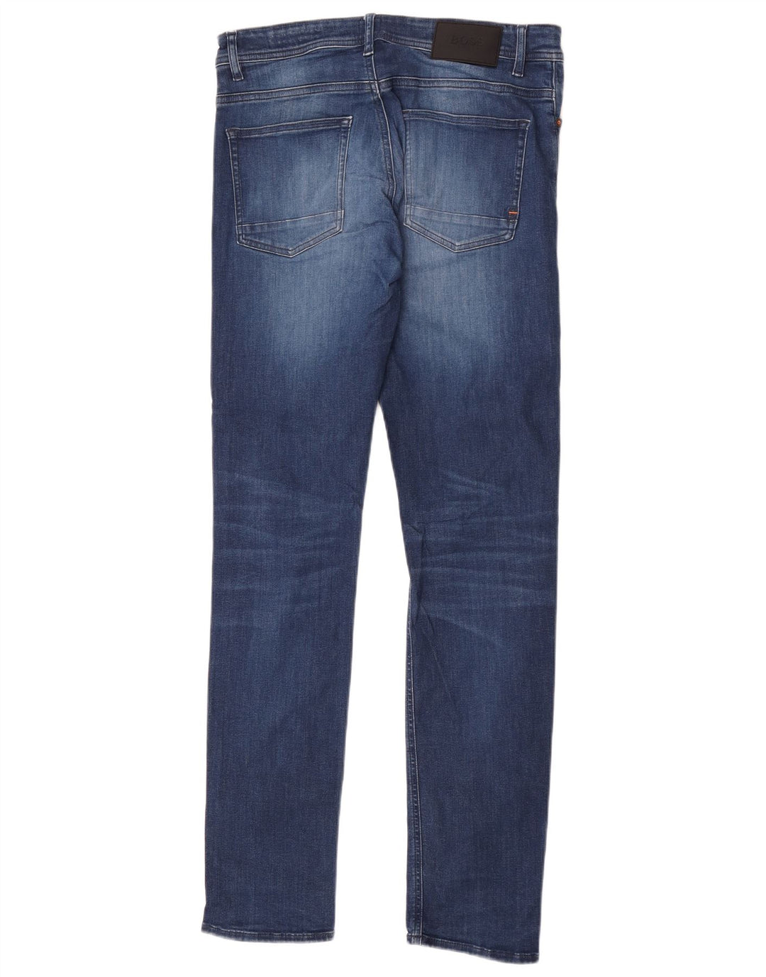 Hugo Boss feminino Delaware Slim Jeans W32 L34 azul algodão