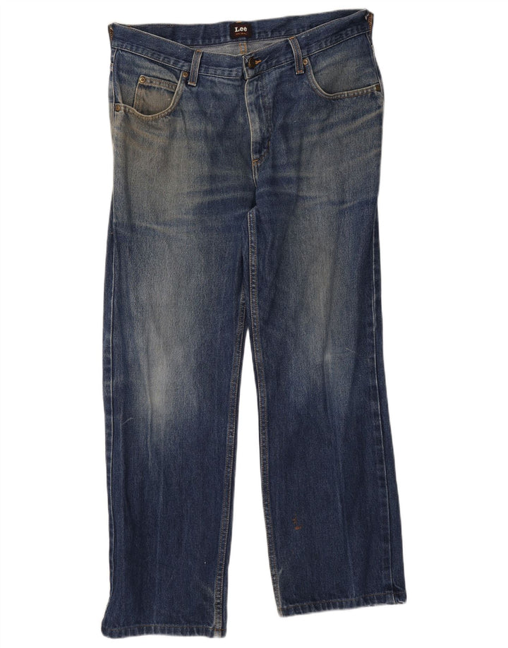 Lee Mens Ranger Straight Jeans W36 L28 Azul Algodão