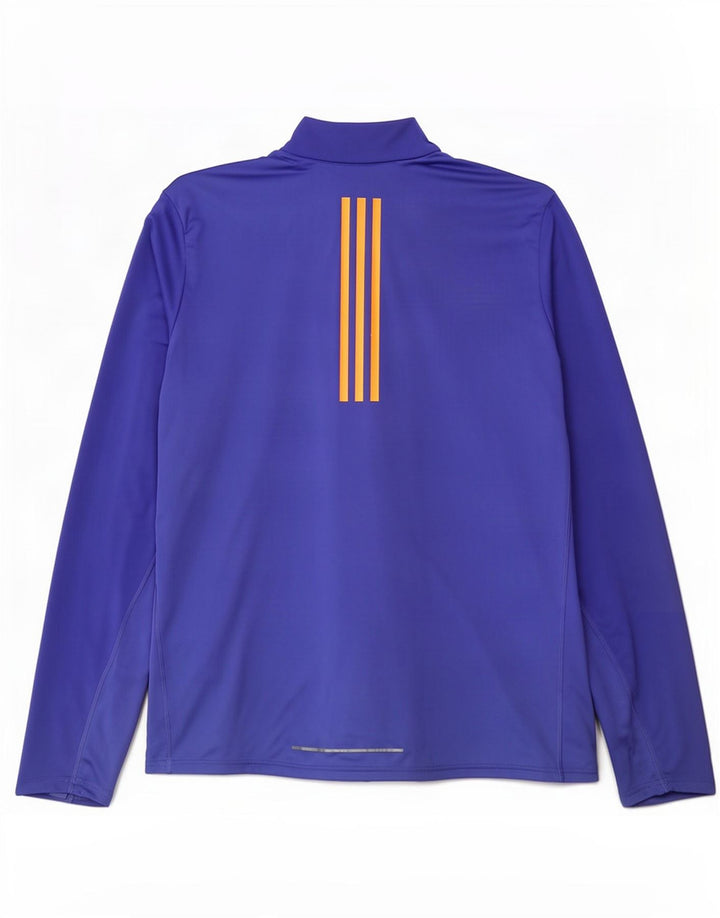 Adidas Mens Aeroready Zip Neck Pullover Treino Top XL Roxo